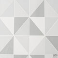 Biało-szara tapeta z geometrycznym motywem 3D 112646_outlet