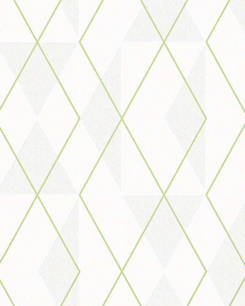 Biała tapeta winylowa na flizelinie ze wzorem geometrycznym 6737-40_outlet