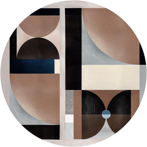 Fototapeta w kształcie koła - Geometryczna kompozycja TapetaKoloOpusCobalt