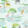 Tapeta papierowa Over The Rainbow dzikie zwierzęta niebieska 90932_outlet