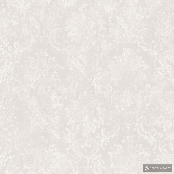 Białawy drobny ornament roślinny na jasnobeżowym tle tapety Galerie SD36100