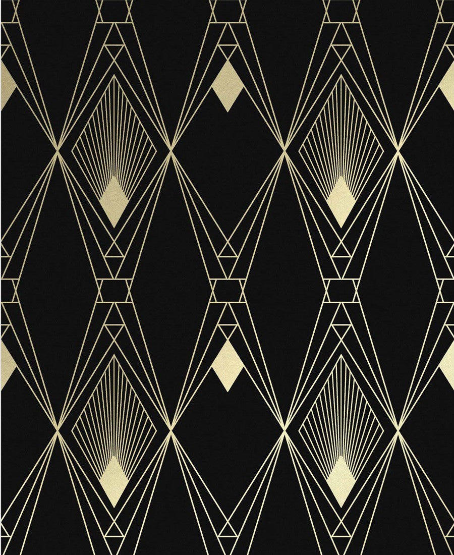 Czarna geometria z wydłużonymi rombami Next 118313