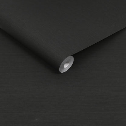 Częściowo rozwinięta rolka czarnego materiału z drobnymi liniami Envy 120896