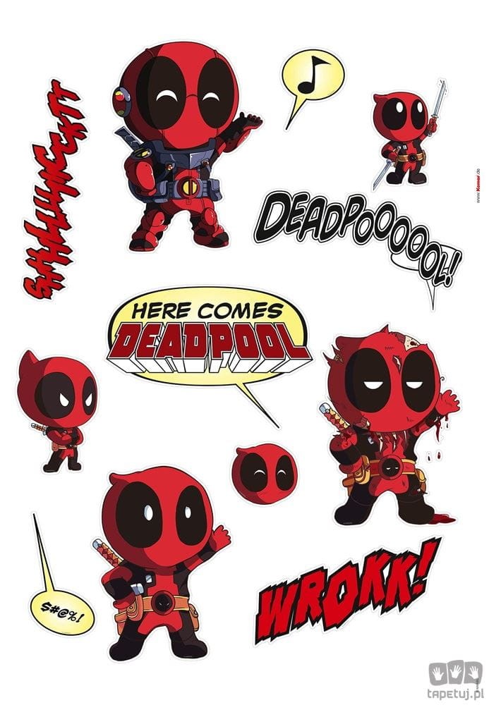 Naklejki ścienne Deadpool Cute 14072h 14072h