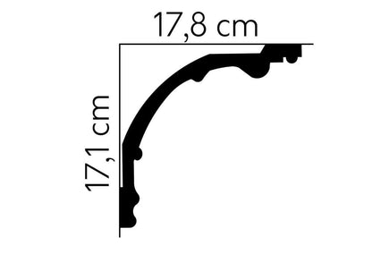 Listwa sufitowa z ozdobnym ornamentem MDA109 Mardom Decor