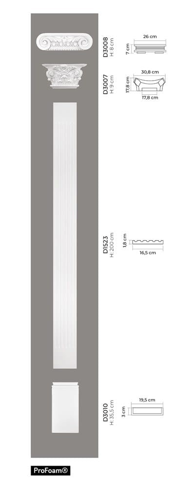 Pilaster D1523 Mardom Decor D1523