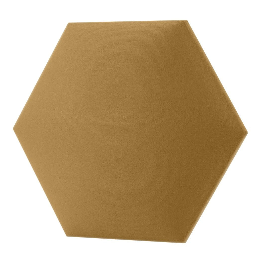 Panel Tapicerowany Żółty – Heksagon
