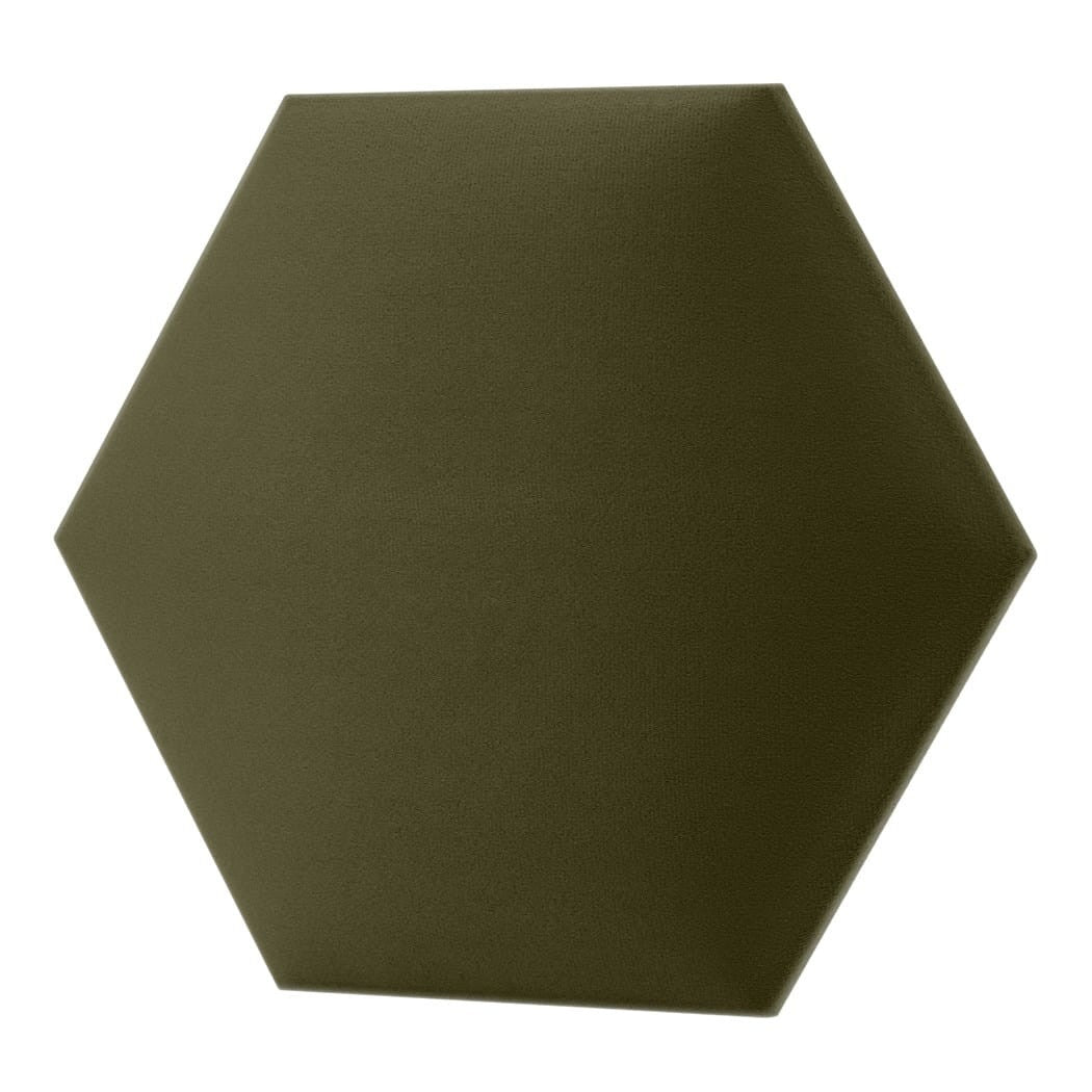 Panel Tapicerowany Khaki – Heksagon