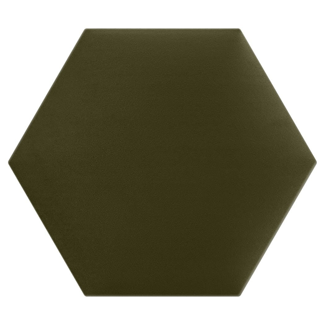 Panel Tapicerowany Khaki – Heksagon