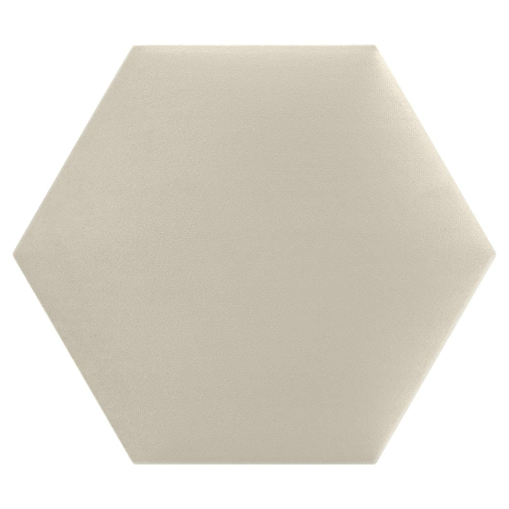Panel Tapicerowany Kremowy – Heksagon