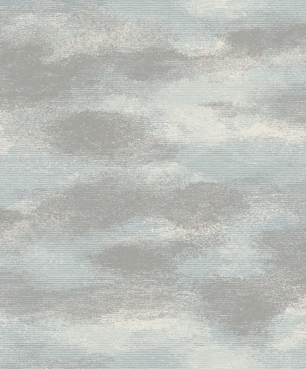 Niebiesko-srebrna tapeta z przetartym wzorem 65860