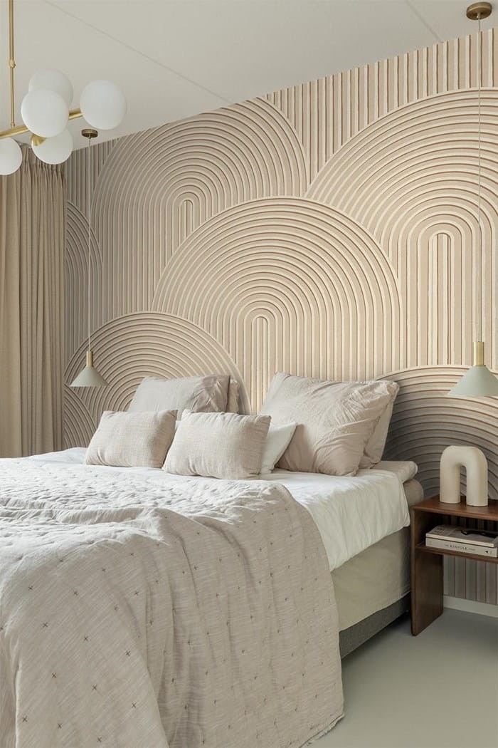 Beżowa fototapeta na flizelinie z efektem 3D 159382