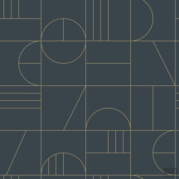 Tapeta wzór geometryczny kwadraty czarna flizelina 139210_outlet