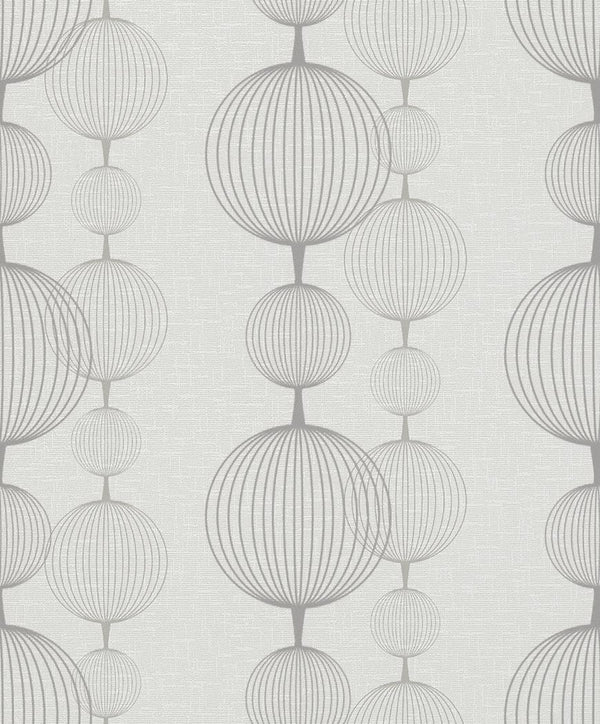 Jasnoszara tapeta z geometrycznym wzorem 81854