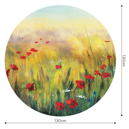 Fototapeta w kształcie koła - Pole maków TapetaKoloPoppy