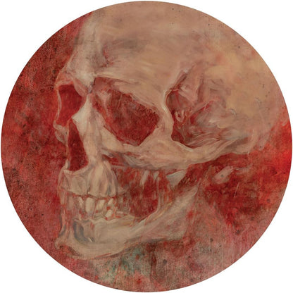 Fototapeta w kształcie koła - Pomarańczowa czaszka TapetaKoloGhost
