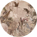 Fototapeta w kształcie koła - Ogród pełen kwiatów i zwierząt TapetaKoloSecretGarden