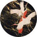 Fototapeta w kształcie koła - Japońskie ptaki TapetaKoloGloryTsuru