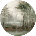 Fototapeta w kształcie koła - Krajobraz leśny TapetaKoloLacus