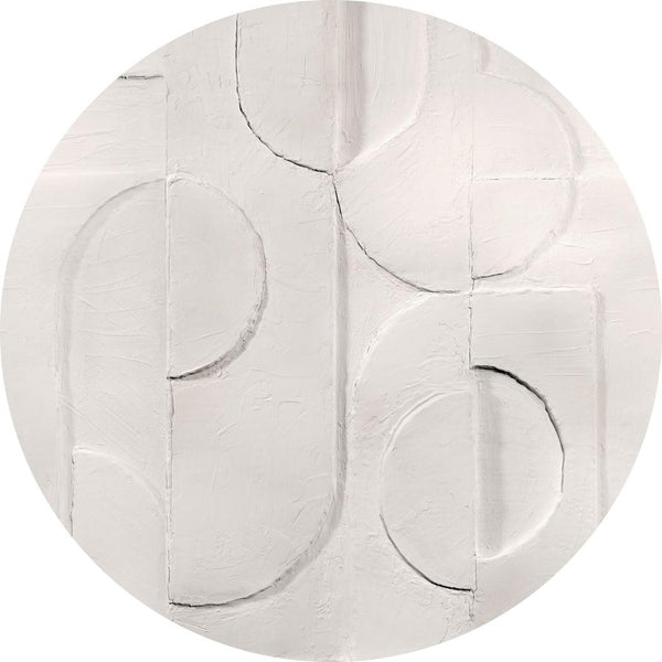 Fototapeta w kształcie koła - Gipsowa geometria 3D TapetaKoloBene