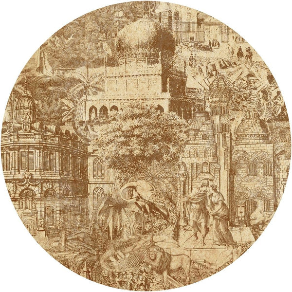 Fototapeta w kształcie koła - Miasteczko i budynki TapetaKoloGulliverRust