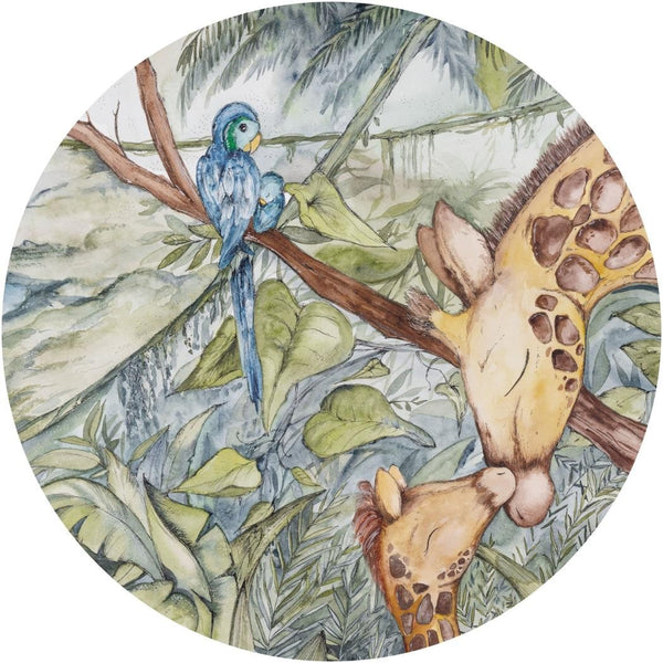 Fototapeta w kształcie koła - Malowane zwierzęta TapetaKoloWildLifeII