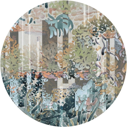 Fototapeta w kształcie koła - Abstrakcyjne wzory TapetaKoloArboretumGreenWMF015G
