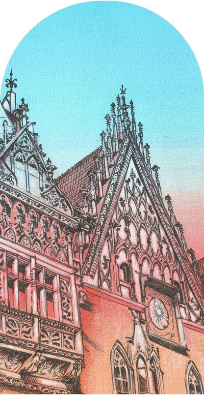 Fototapeta w kształcie łuku - Town Hall TapetaLukTownHall