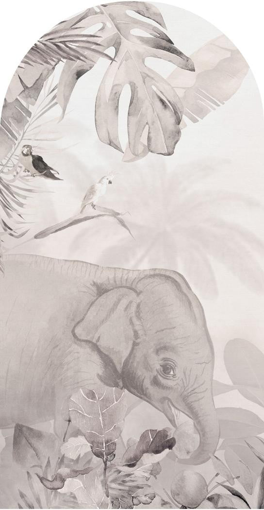 Fototapeta w kształcie łuku - Jungle Beige TapetaLukJungleBeige