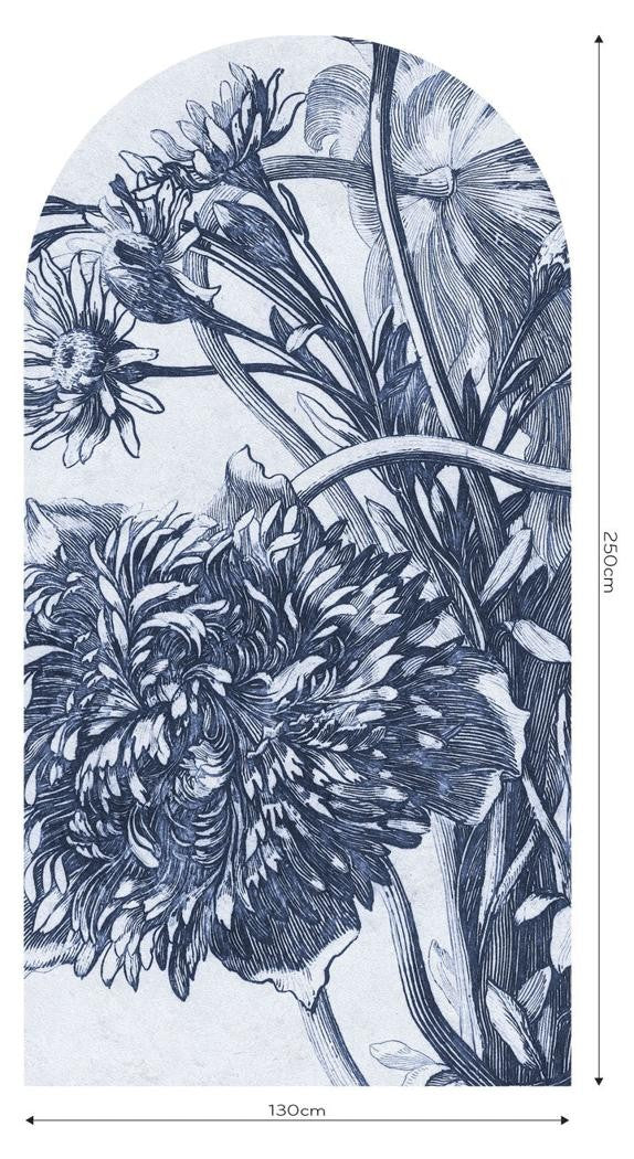 Fototapeta w kształcie łuku - Blue Flower TapetaLukBlueFlower