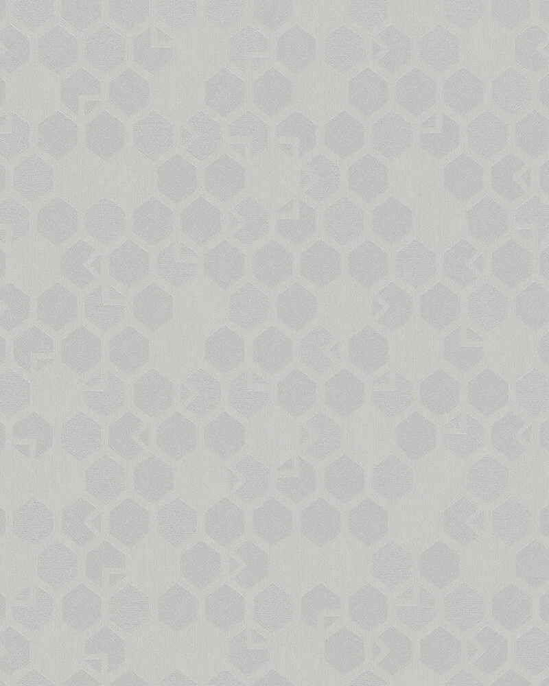 Szara tapeta ze wzorem geometrycznym heksagony 81945_outlet