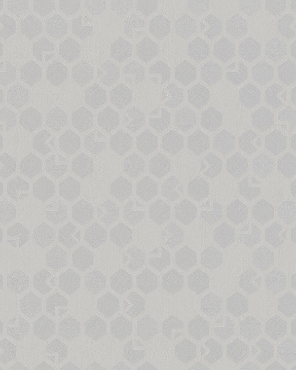 Szara tapeta ze wzorem geometrycznym heksagony 81945_outlet