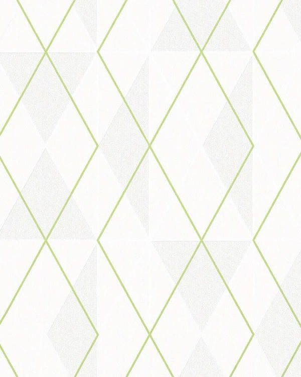 Biała tapeta winylowa na flizelinie ze wzorem geometrycznym 6737-40_outlet