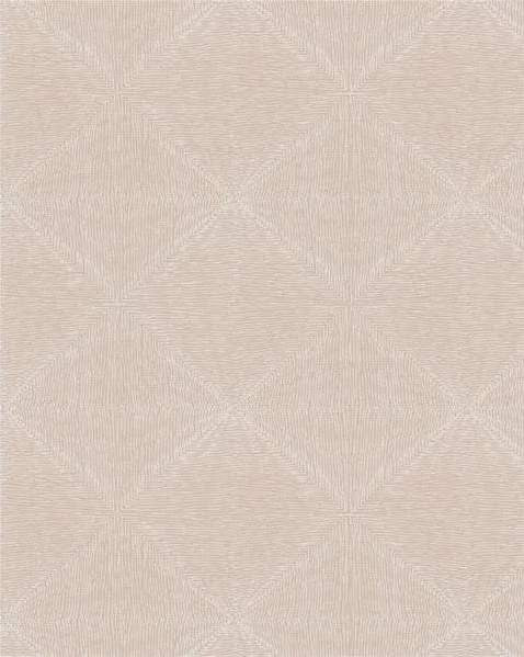 Beżowa tapeta winylowa na flizelinie z geometrycznym wzorem 30830_outlet