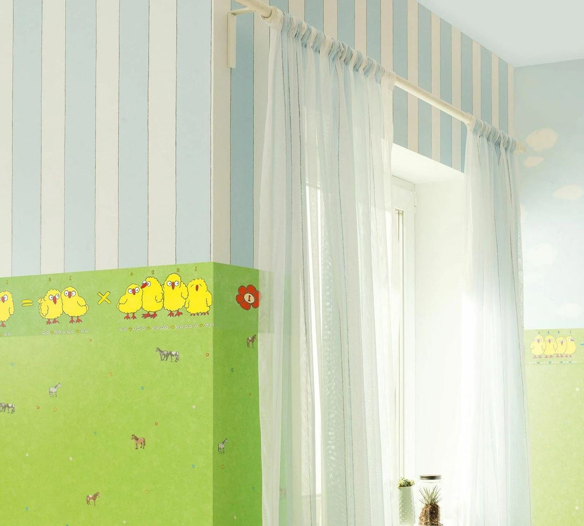 Zielony border dla dzieci w kurczątka 46520_outlet