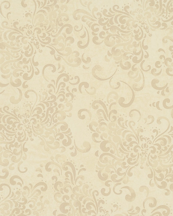 Żółta tapeta na flizelinie w ozdobne ornamenty 58653_outlet