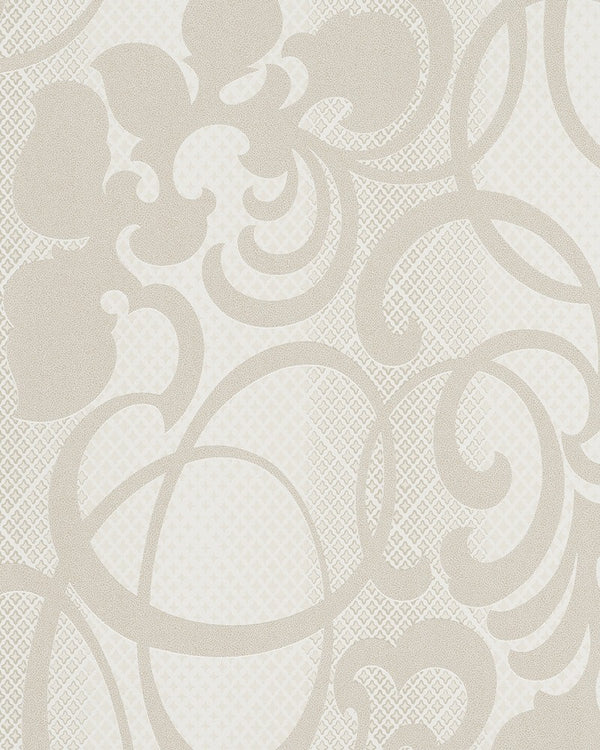 Beżowo-złota tapeta na flizelinie w ornamenty 58642_outlet