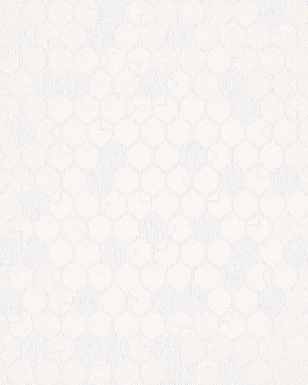 Kremowa tapeta z geometrycznym wzorem 6731-20_outlet