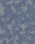 Niebieska tapeta na flizelinie w ornamenty z brokatem 58654_outlet