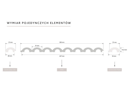 Zakończenie prawe panelu ściennego Duna WP001R Mardom Decor