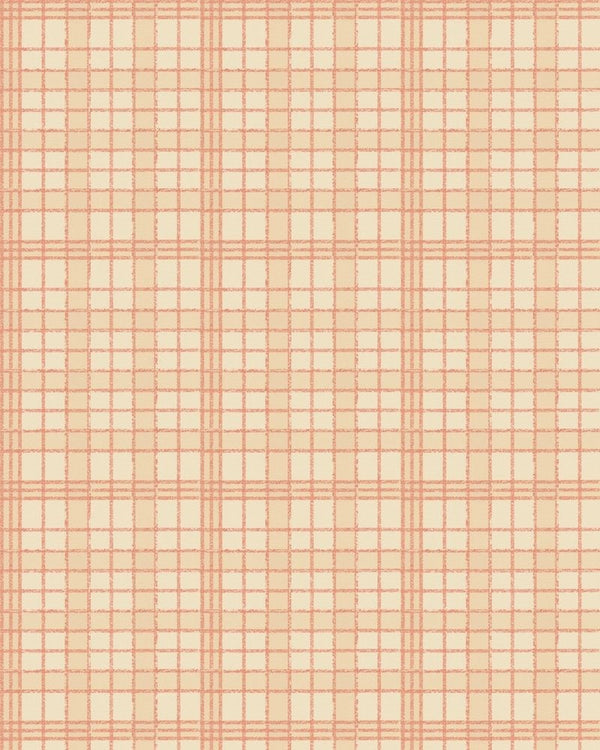 Tapeta winylowa na flizelinie żółto-pomarańczowa kratka 54724_outlet