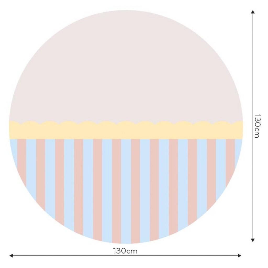 Fototapeta w kształcie koła - Pionowe paski TapetaKoloStripePowder