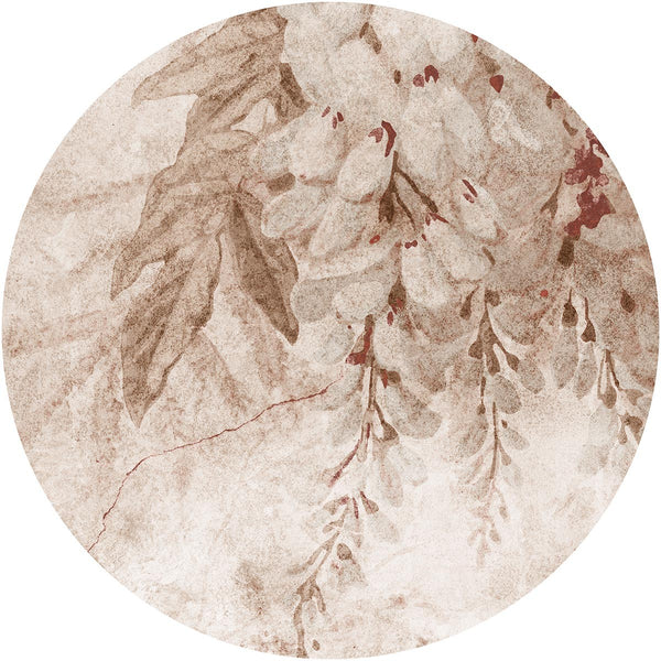 Fototapeta w kształcie koła - Kwitnąca wisteria TapetaKoloWisteriaBeige