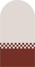 Fototapeta w kształcie łuku - Bordowa kratka TapetaLukCheckClay