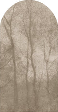 Fototapeta w kształcie łuku - Las w odcieniach beżu TapetaLukFoggyBeige