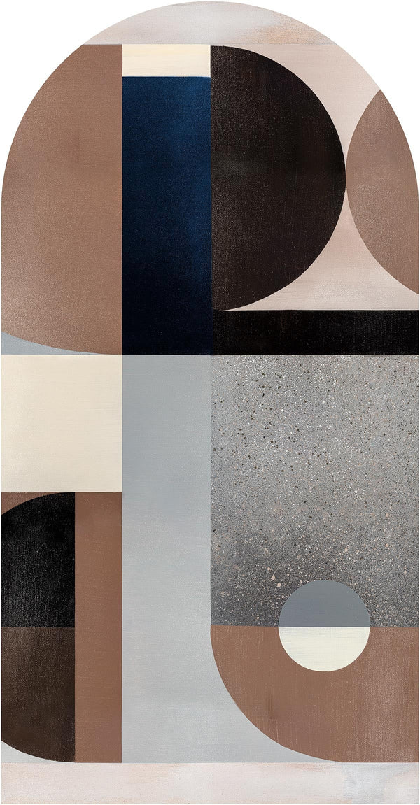 Fototapeta w kształcie łuku - Geometryczna kompozycja TapetaLukOpusCobalt
