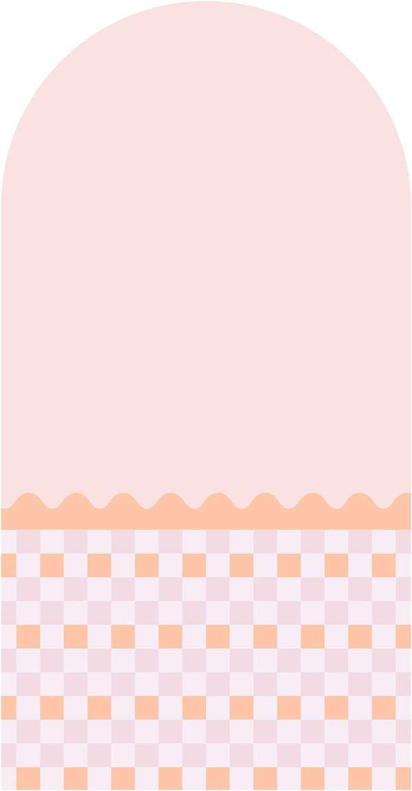 Fototapeta w kształcie łuku - Geometryczny wzór TapetaLukWavePeach