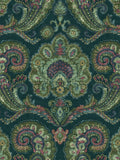 Niebieska tapeta na flizelinie z kwiatowym motywem paisley 143515