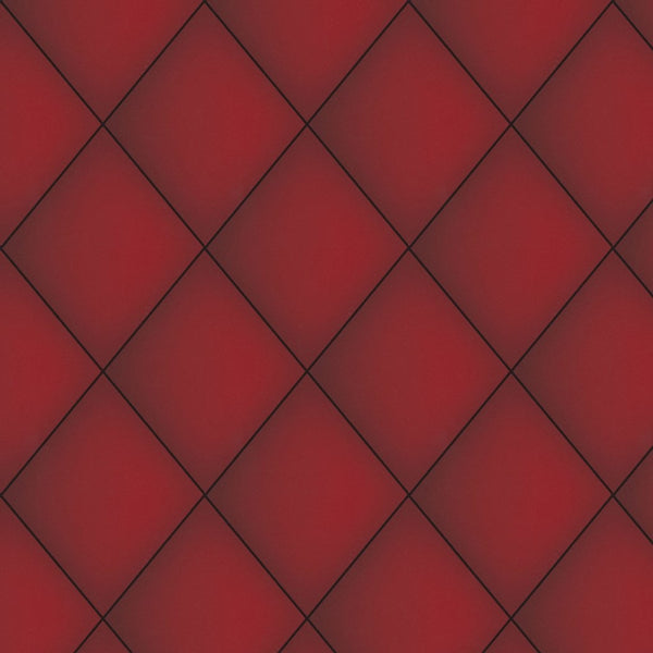 Czerwona tapeta winylowa z geometrycznym wzorem w romby 55521