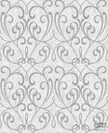 Szaro-srebrna tapeta winylowa tłoczona w ornament na betonowym tle 103039